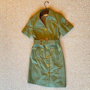 MICHAEL KORS green military dress, size 4